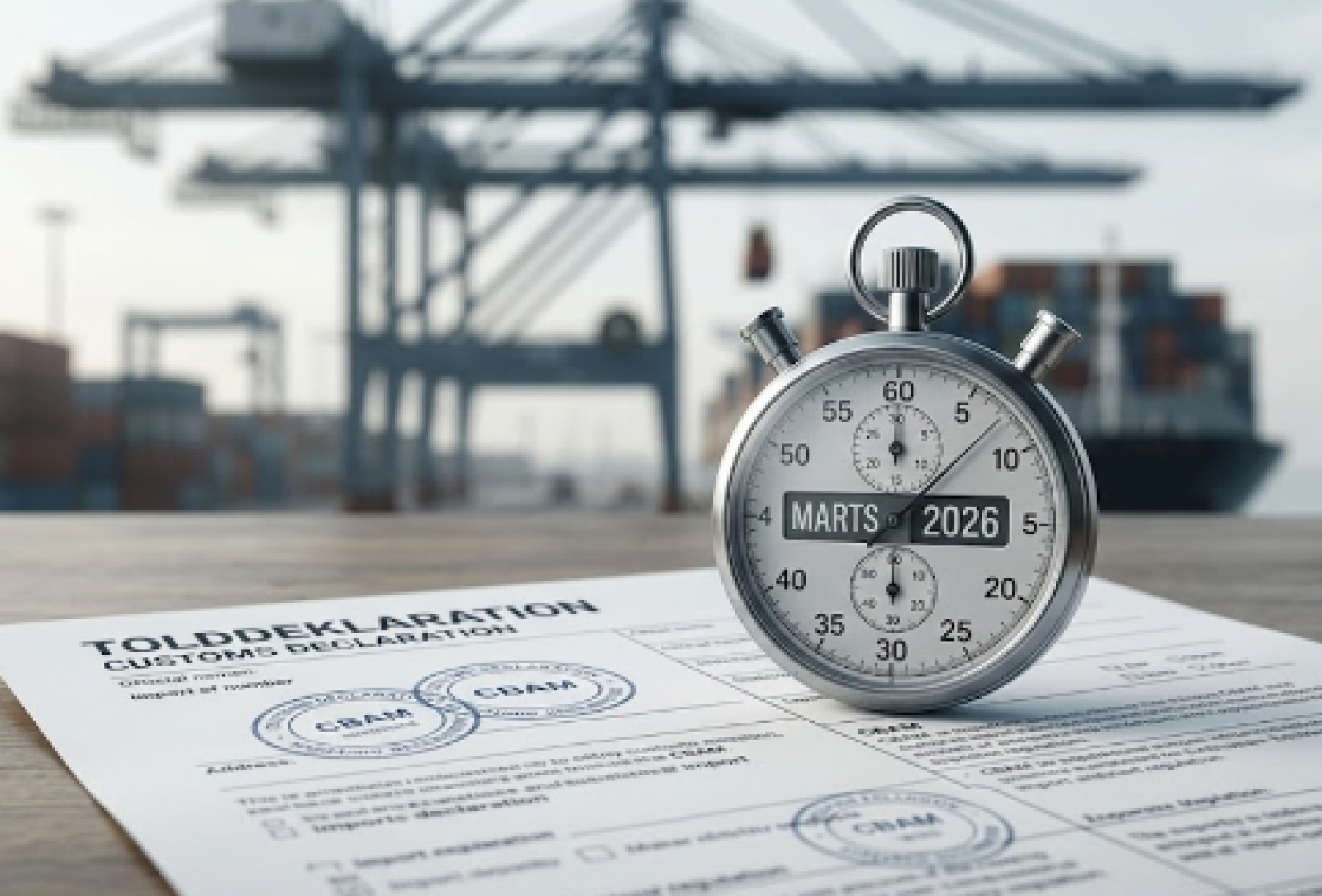 CBAM-autorisation	EORI-nummer	Import af stål og aluminium 2026
CBAM-deklarant	HS-koder	Ansøgning om CBAM-status
CBAM deadline 2026	CO2-udledning import	Sanktioner ved manglende CBAM
Toldrådgivning	CBAM-certifikater	Autoriseret deklarant krav  Jesper To